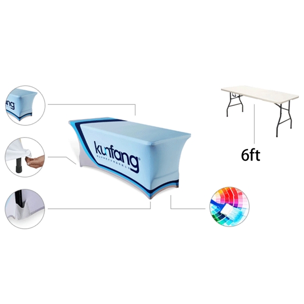 6 Feet Spandex Stretch Table Cover - 6 Feet Spandex Stretch Table Cover - Image 1 of 2