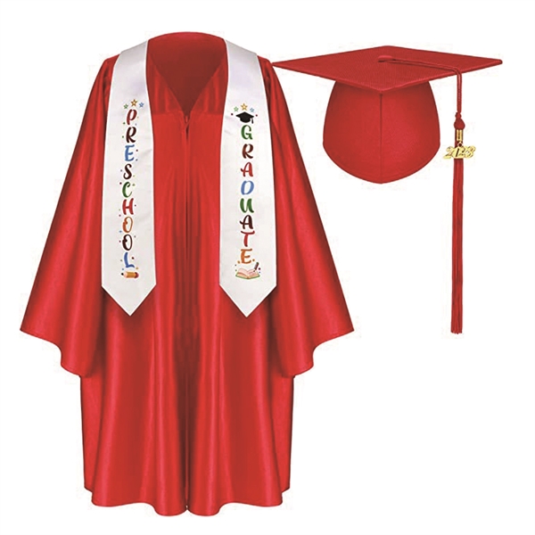Kindergarten Preschool Graduation Cap And Gown With Tassel - Kindergarten Preschool Graduation Cap And Gown With Tassel - Image 2 of 2