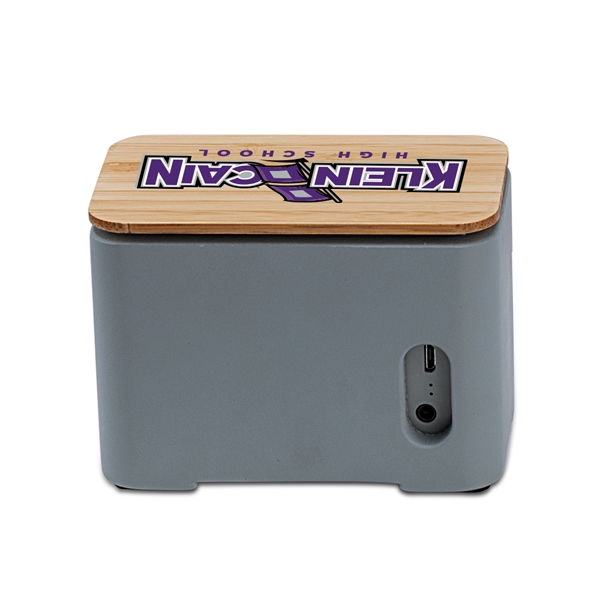 Tulare Eco-Friendly Cement & Bamboo Speaker and Wireless Cha - Tulare Eco-Friendly Cement & Bamboo Speaker and Wireless Cha - Image 2 of 7