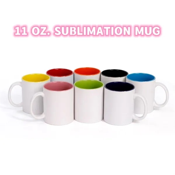 Two-Tone Full Color 11 oz Sublimation Ceramic Coffee Mug - Two-Tone Full Color 11 oz Sublimation Ceramic Coffee Mug - Image 1 of 12