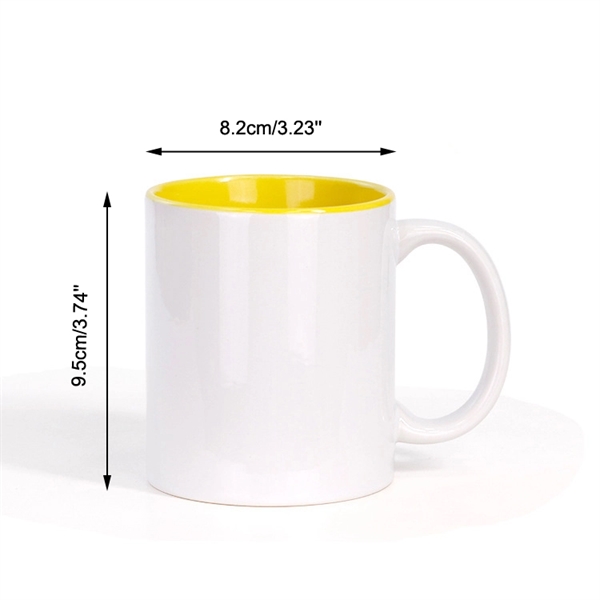 Two-Tone Full Color 11 oz Sublimation Ceramic Coffee Mug - Two-Tone Full Color 11 oz Sublimation Ceramic Coffee Mug - Image 2 of 12