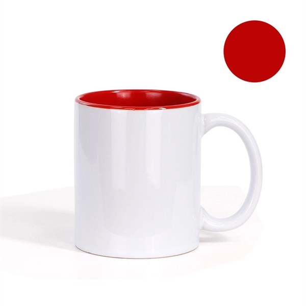 Two-Tone Full Color 11 oz Sublimation Ceramic Coffee Mug - Two-Tone Full Color 11 oz Sublimation Ceramic Coffee Mug - Image 6 of 12