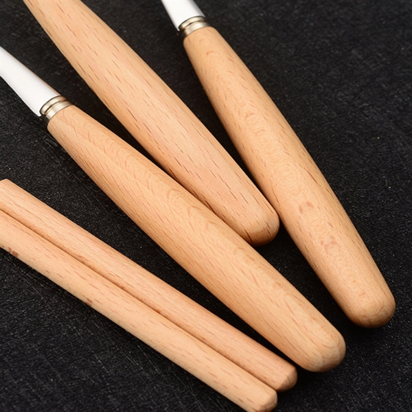 Custom Portable High Quality Wood Handle Cutlery Set - Custom Portable High Quality Wood Handle Cutlery Set - Image 4 of 6