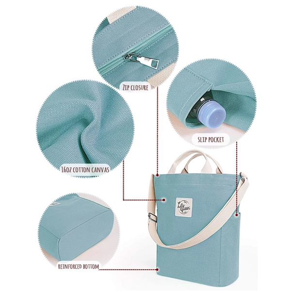 Women Canvas Tote Handbags - Women Canvas Tote Handbags - Image 4 of 5