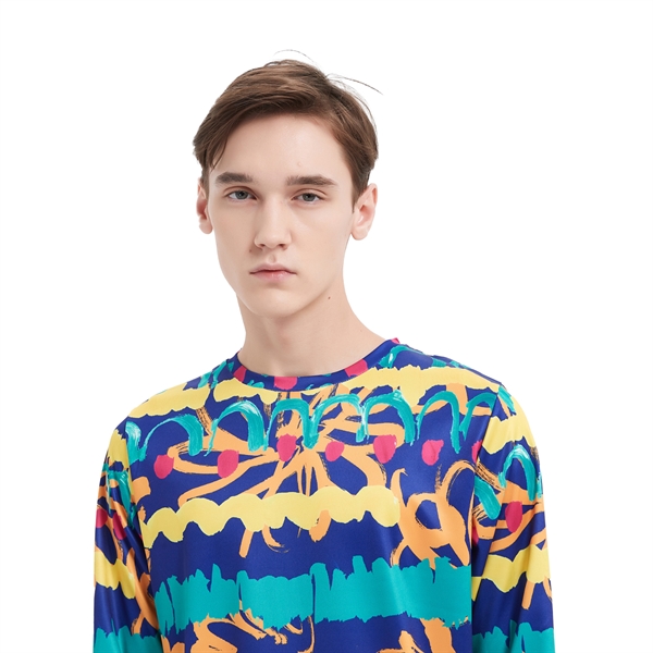 Unisex 180 GSM Spandex Milk Silk Long Sleeve T-Shirt - Unisex 180 GSM Spandex Milk Silk Long Sleeve T-Shirt - Image 4 of 5
