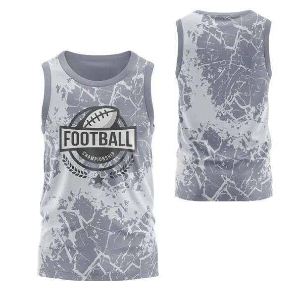 Unisex 150 GSM Jacquard Mesh Performance Sublimation Tank - Unisex 150 GSM Jacquard Mesh Performance Sublimation Tank - Image 3 of 3