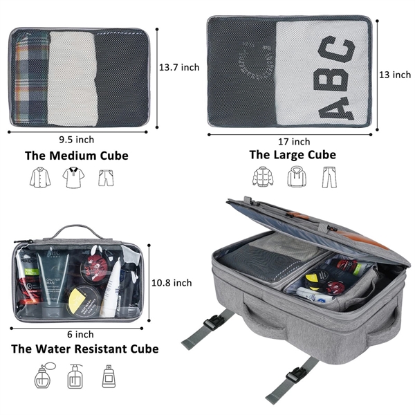 40L Airline Approved Travel Backpacks with 3 Packing Cubes - 40L Airline Approved Travel Backpacks with 3 Packing Cubes - Image 2 of 6