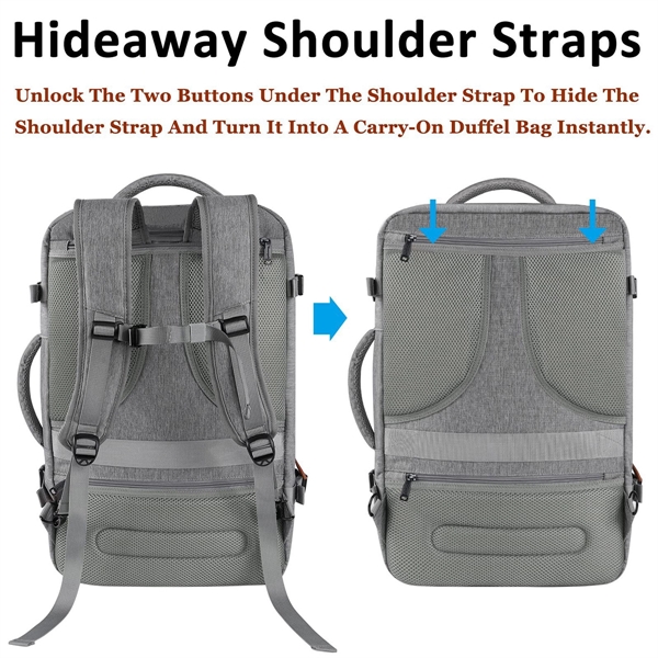 40L Airline Approved Travel Backpacks with 3 Packing Cubes - 40L Airline Approved Travel Backpacks with 3 Packing Cubes - Image 5 of 6