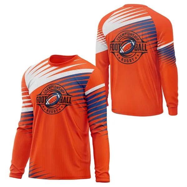Unisex 150 GSM Pinhole Mesh Performance Long Sleeve T-Shirt - Unisex 150 GSM Pinhole Mesh Performance Long Sleeve T-Shirt - Image 2 of 3