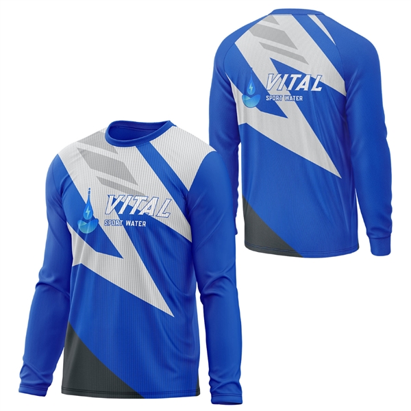 Unisex 150 GSM Pinhole Mesh Performance Long Sleeve T-Shirt - Unisex 150 GSM Pinhole Mesh Performance Long Sleeve T-Shirt - Image 3 of 3