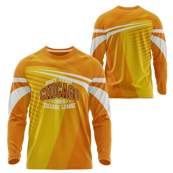 Unisex 150 GSM Short Hole Mesh Long Sleeve Jersey TShirt - Unisex 150 GSM Short Hole Mesh Long Sleeve Jersey TShirt - Image 2 of 3