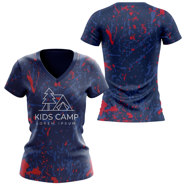 Women 150 GSM Short Hole Mesh Performance Sublimation TShirt - Women 150 GSM Short Hole Mesh Performance Sublimation TShirt - Image 2 of 3