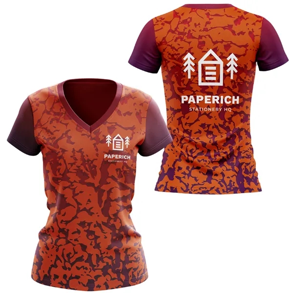 Women 150 GSM Short Hole Mesh Performance Sublimation TShirt - Women 150 GSM Short Hole Mesh Performance Sublimation TShirt - Image 3 of 3