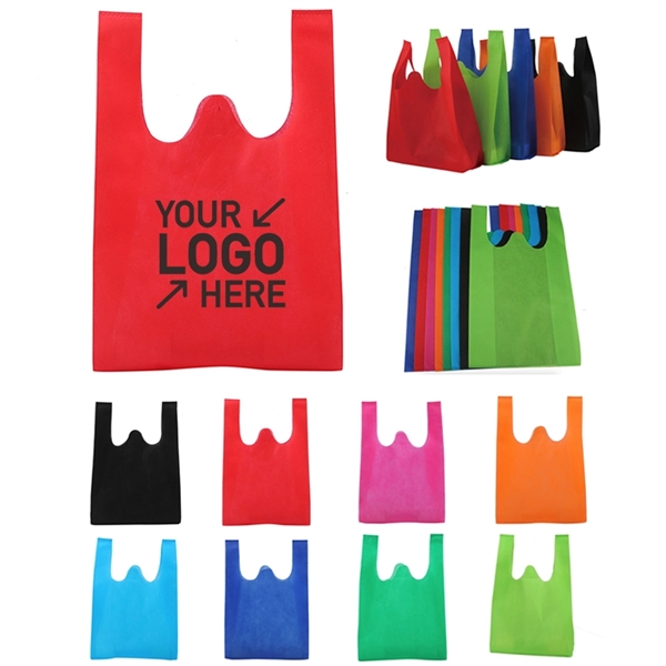 Reusable T-Shirt Style Non-Woven Tote Bag - Reusable T-Shirt Style Non-Woven Tote Bag - Image 0 of 8