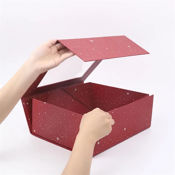 Christmas Flip Cover Ribbon Style Window Gift Box S M L - Christmas Flip Cover Ribbon Style Window Gift Box S M L - Image 2 of 4
