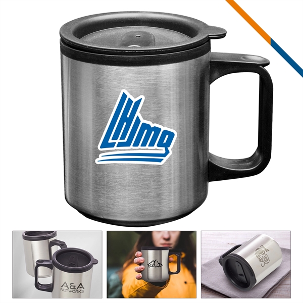 Multa Stainless Steel Travel Mug - 12 OZ. - Multa Stainless Steel Travel Mug - 12 OZ. - Image 0 of 3