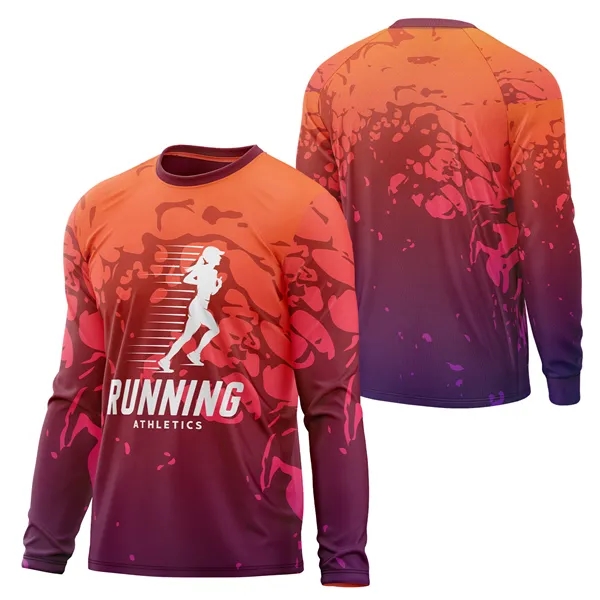 160 GSM Brushed Milk Silk Sublimation Long Sleeve T-Shirt - 160 GSM Brushed Milk Silk Sublimation Long Sleeve T-Shirt - Image 3 of 5