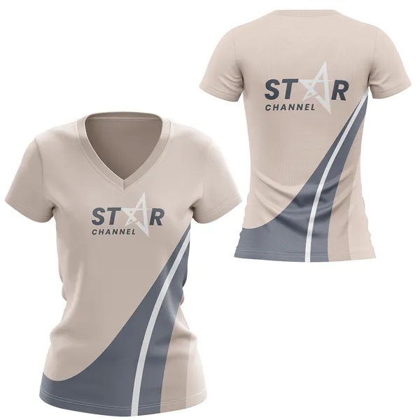 Women's 160 GSM Brushed Milk Silk Sublimated jersey T-Shirt - Women's 160 GSM Brushed Milk Silk Sublimated jersey T-Shirt - Image 3 of 5