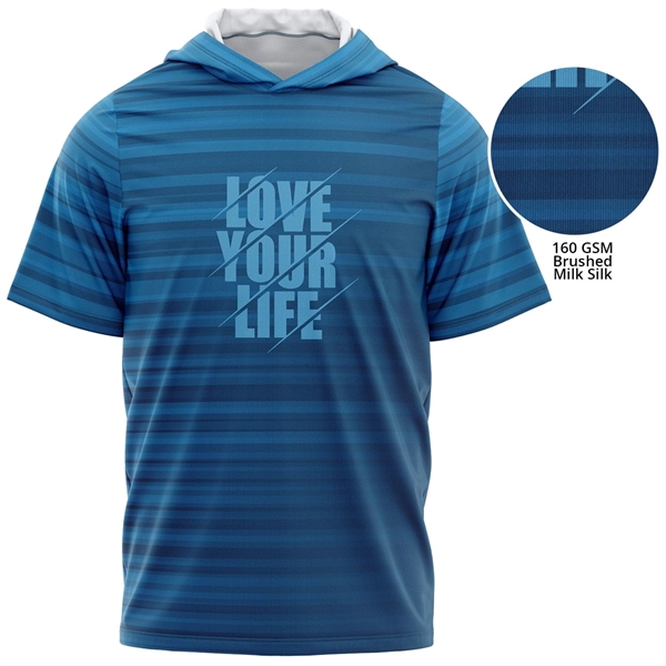 Youth's 160 GSM Brushed Milk Silk Short Sleeve Hoodie - Youth's 160 GSM Brushed Milk Silk Short Sleeve Hoodie - Image 0 of 1