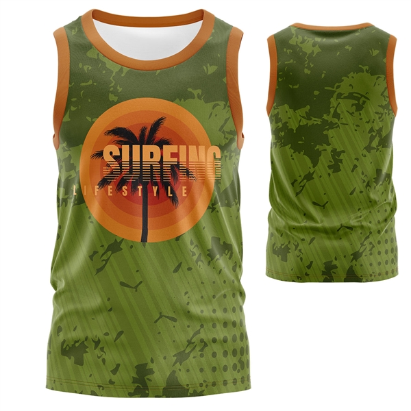 Unisex 160 GSM Brushed Milk Silk Sublimation Tank Top - Unisex 160 GSM Brushed Milk Silk Sublimation Tank Top - Image 4 of 5