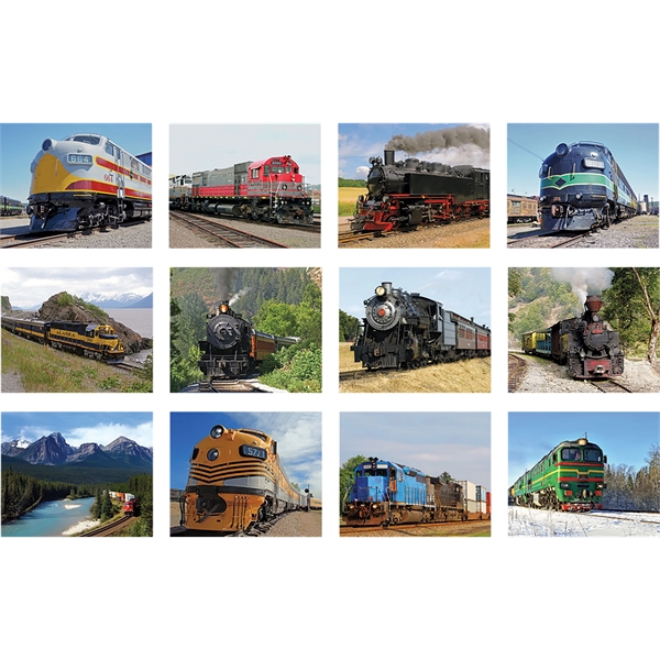 Magnificent Trains Tent Desk Calendar - Magnificent Trains Tent Desk Calendar - Image 1 of 1