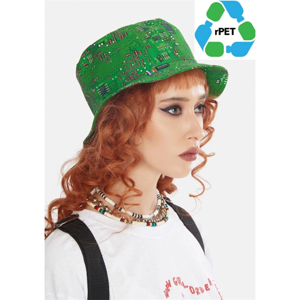 rPET Recycled Polyester Sublimation Reversible Bucket Hat - rPET Recycled Polyester Sublimation Reversible Bucket Hat - Image 0 of 2