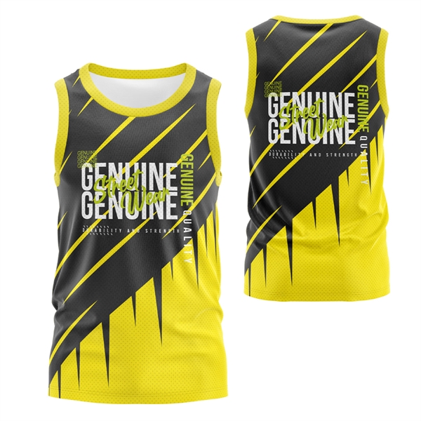Youth 160 GSM Birdseye Mesh Sleeveless Breathable Tank Top - Youth 160 GSM Birdseye Mesh Sleeveless Breathable Tank Top - Image 4 of 4