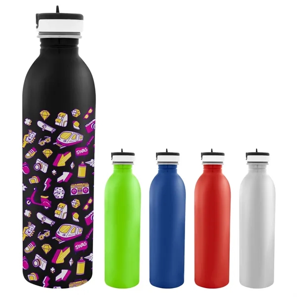 24 Oz. Full Color Stainless Steel Newcastle Bottle - 24 Oz. Full Color Stainless Steel Newcastle Bottle - Image 0 of 8