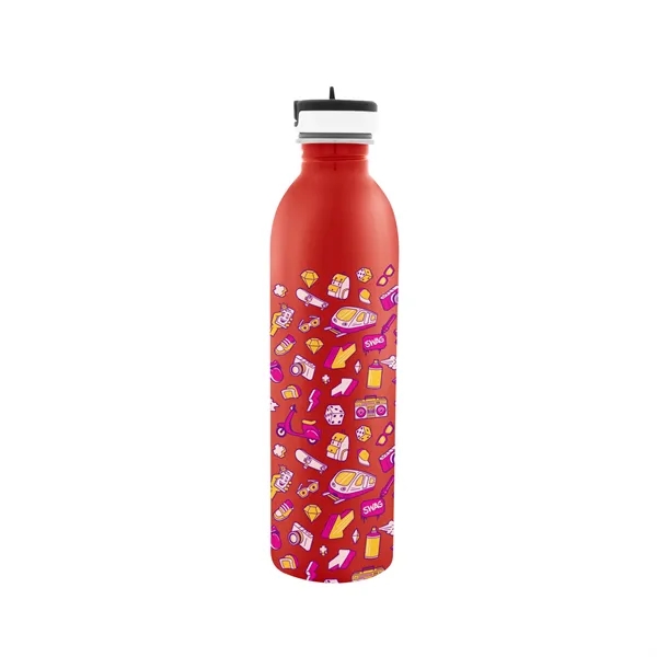 24 Oz. Full Color Stainless Steel Newcastle Bottle - 24 Oz. Full Color Stainless Steel Newcastle Bottle - Image 4 of 8