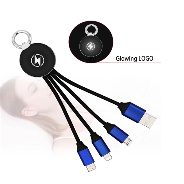 4-In-1 Luminous Usb Charging Cable - 4-In-1 Luminous Usb Charging Cable - Image 2 of 2