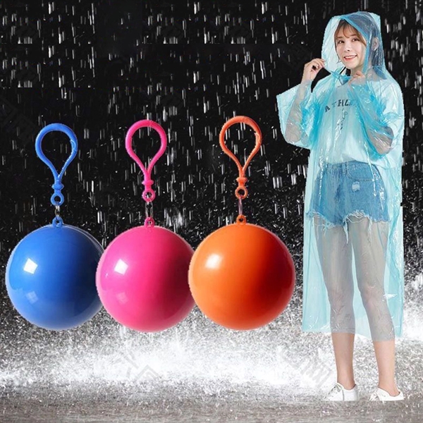 Disposable Emergency Rain Poncho Ball - Disposable Emergency Rain Poncho Ball - Image 1 of 1