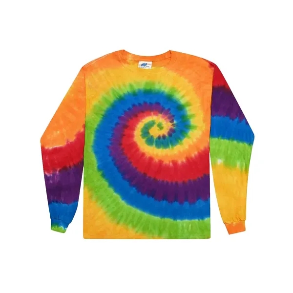 Colortone Youth Tie-Dyed Long Sleeve T-Shirt - Colortone Youth Tie-Dyed Long Sleeve T-Shirt - Image 6 of 15