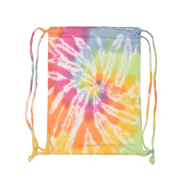 Colortone Tie-Dyed Drawstring Backpack - Colortone Tie-Dyed Drawstring Backpack - Image 3 of 5