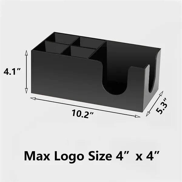 Acrylic Bar Caddy With 5 Compartments - Acrylic Bar Caddy With 5 Compartments - Image 1 of 1