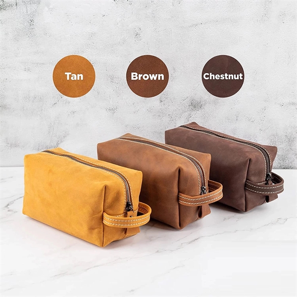 Premium Leather Toiletry Bag - Premium Leather Toiletry Bag - Image 1 of 3