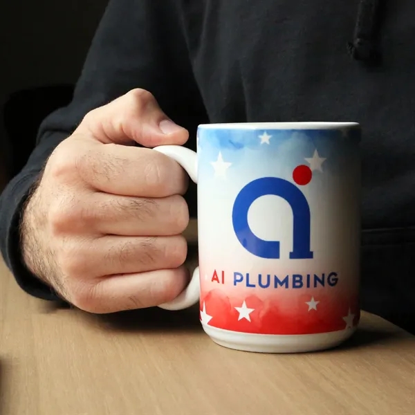 15 Oz USA Ceramic Mug: Full Color - 15 Oz USA Ceramic Mug: Full Color - Image 1 of 1
