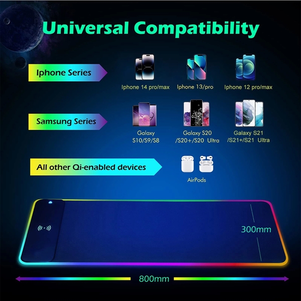 Wireless Charging Rgb Gaming Mouse Pad - Wireless Charging Rgb Gaming Mouse Pad - Image 1 of 4