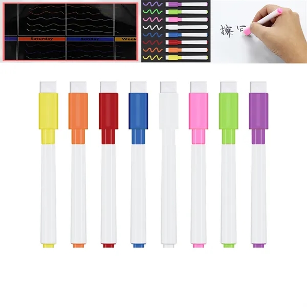 Magnetic Color Wet Erase Markers With Eraser - Magnetic Color Wet Erase Markers With Eraser - Image 0 of 3