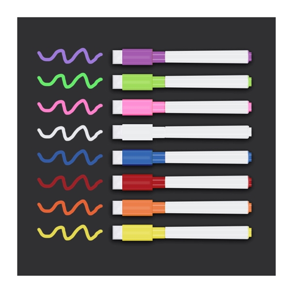 Magnetic Color Wet Erase Markers With Eraser - Magnetic Color Wet Erase Markers With Eraser - Image 1 of 3
