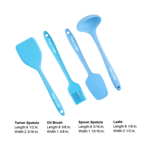 4 Piece Silicone Cooking Utensil Set - 4 Piece Silicone Cooking Utensil Set - Image 0 of 3