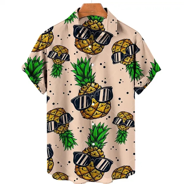 3D Sublimation Fruit Theme Hawaiian T Shirt - 3D Sublimation Fruit Theme Hawaiian T Shirt - Image 3 of 3