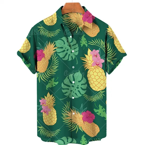 3D Sublimation Fruit Theme Hawaiian T Shirt - 3D Sublimation Fruit Theme Hawaiian T Shirt - Image 0 of 3