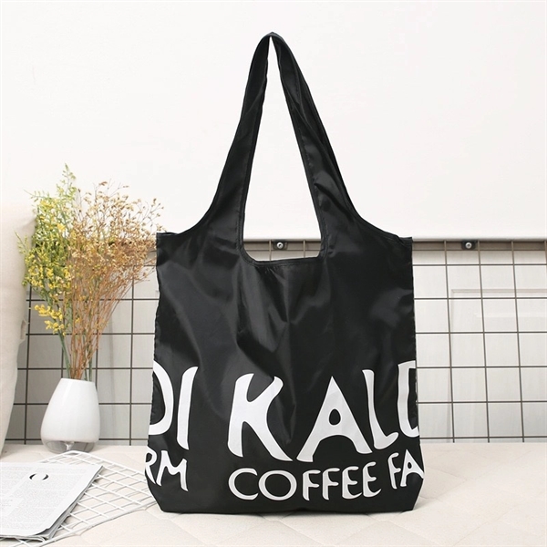 Foldable Polyester Grocery Tote Bag - Foldable Polyester Grocery Tote Bag - Image 2 of 4