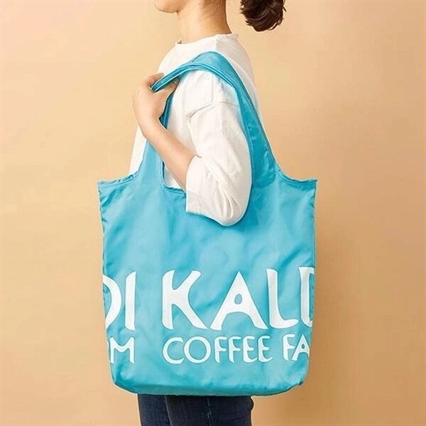 Foldable Polyester Grocery Tote Bag - Foldable Polyester Grocery Tote Bag - Image 3 of 4