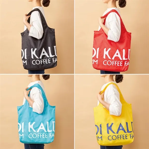 Foldable Polyester Grocery Tote Bag - Foldable Polyester Grocery Tote Bag - Image 4 of 4