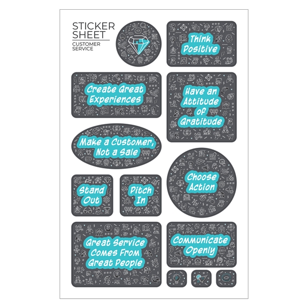 Flair 7" X 11 " Sticker Sheet - Flair 7" X 11 " Sticker Sheet - Image 1 of 5