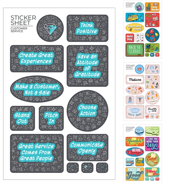 Flair 7" X 11 " Sticker Sheet - Flair 7" X 11 " Sticker Sheet - Image 0 of 5