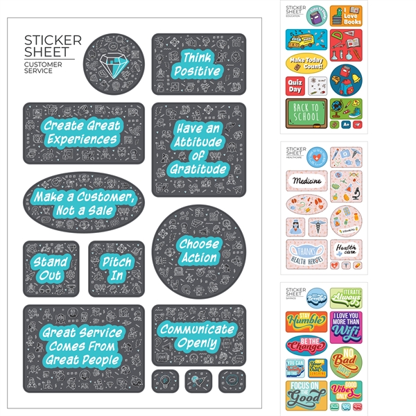 Custom Flair 7" X 11 " Sticker Sheet