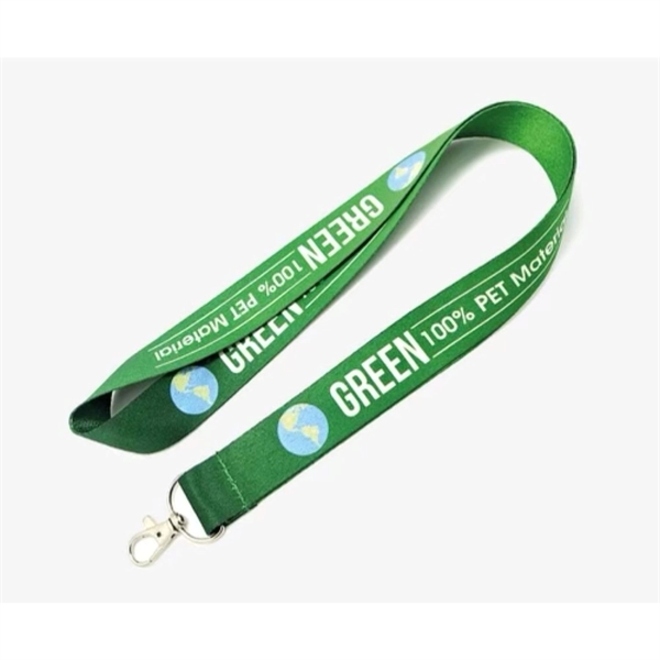 Lobster Claw rPET Recycled Polyester Sublimation Lanyard - Lobster Claw rPET Recycled Polyester Sublimation Lanyard - Image 1 of 5