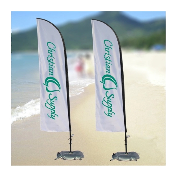 9ft Single Sided Feather Flag Banner with Water Ballast - 9ft Single Sided Feather Flag Banner with Water Ballast - Image 1 of 2